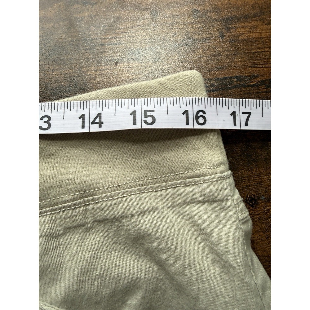 Wearables XCVI Clarissa Stretch Poplin Cargo Short Size Medium Beige Pull On - Picture 6 of 7